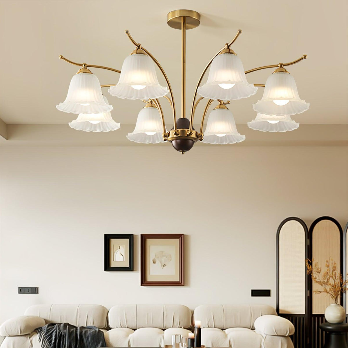 Civinora Lustre en Albâtre et Laiton - Neutralighting