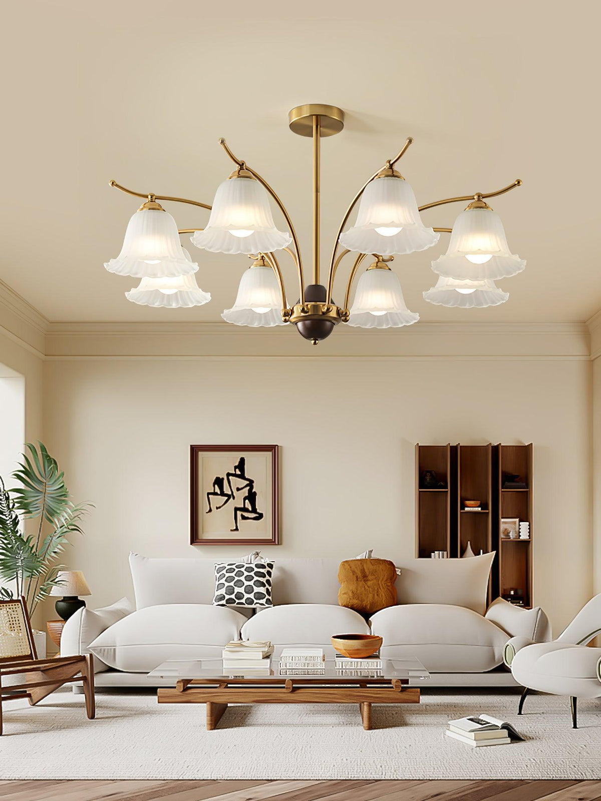 Civinora Lustre en Albâtre et Laiton - Neutralighting