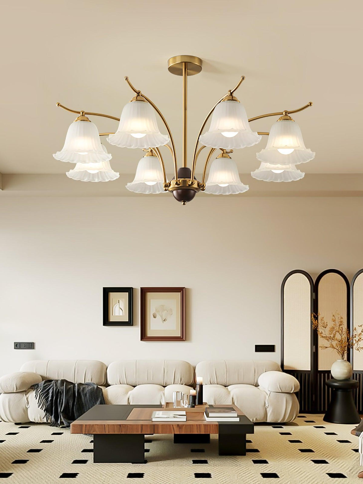 Civinora Lustre en Albâtre et Laiton - Neutralighting