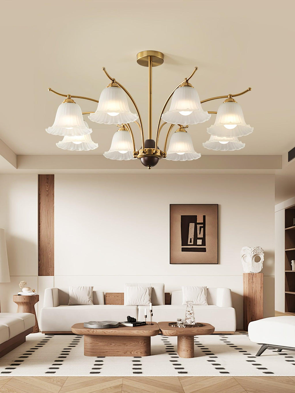 Civinora Lustre en Albâtre et Laiton - Neutralighting