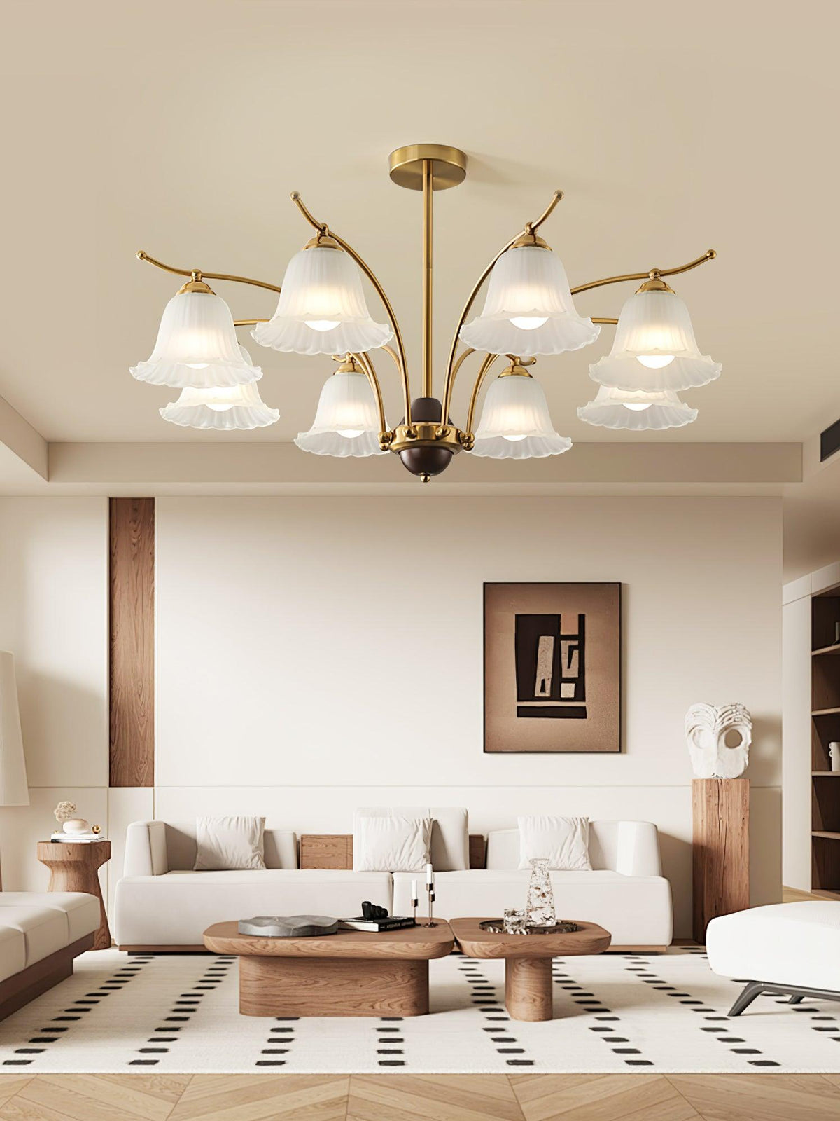 Civinora Lustre en Albâtre et Laiton - Neutralighting