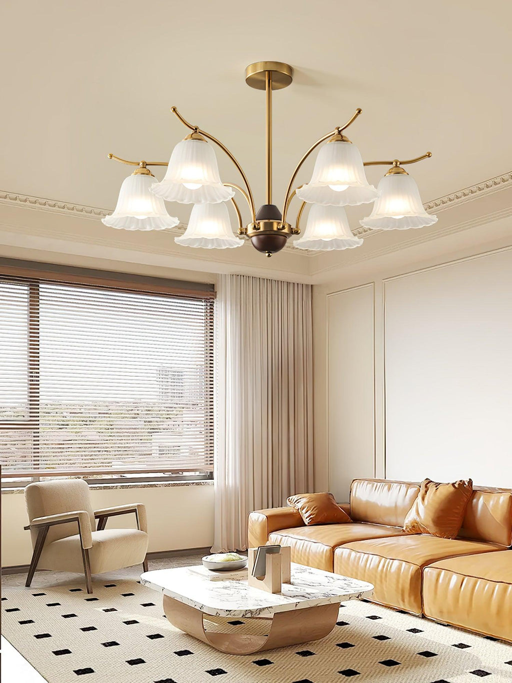 Civinora Lustre en Albâtre et Laiton - Neutralighting