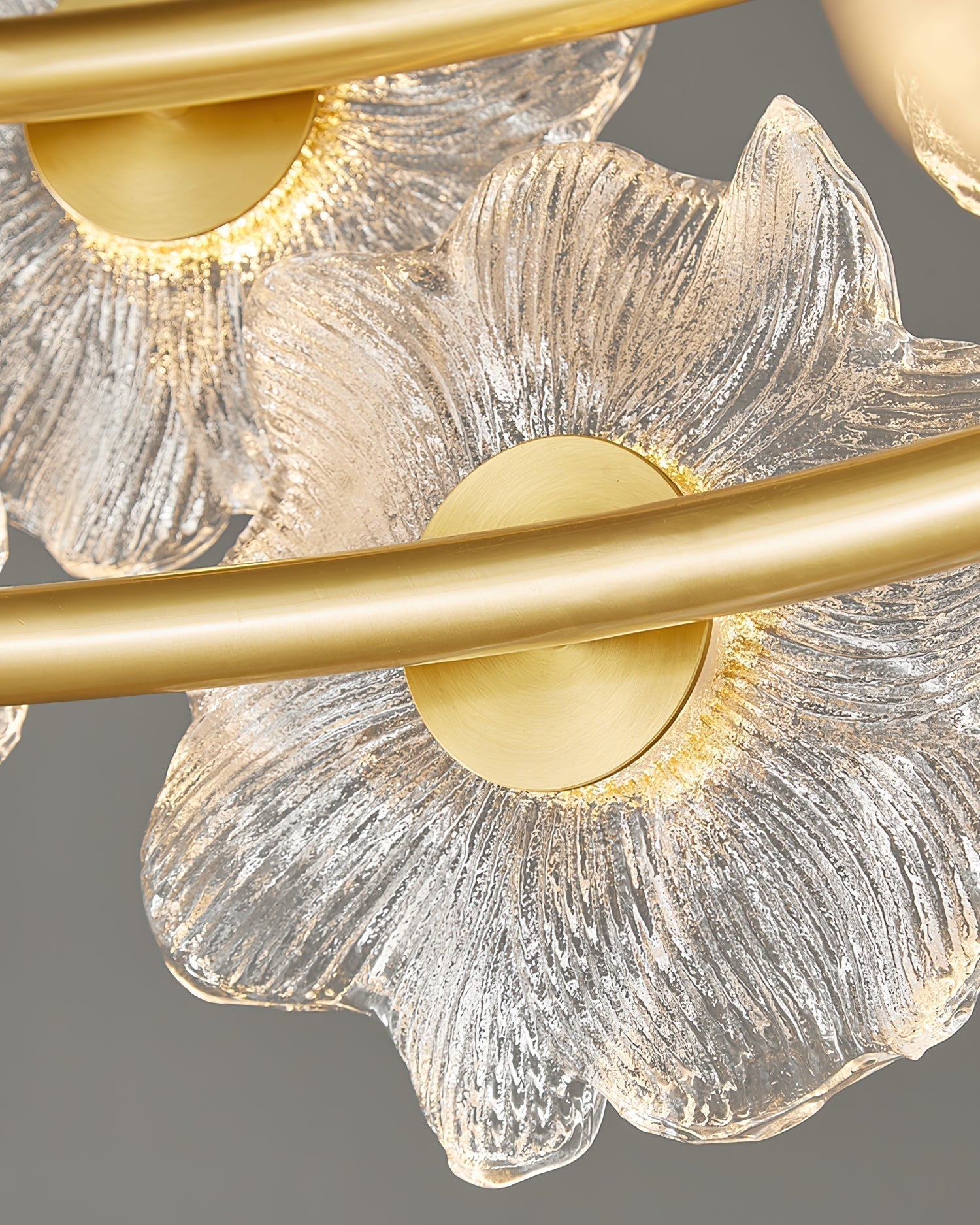 Cemirel Unique Fleur Laiton Verre Lustre - Neutralighting