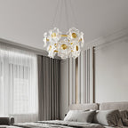 Cemirel Unique Fleur Laiton Verre Lustre - Neutralighting