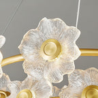Cemirel Unique Fleur Laiton Verre Lustre - Neutralighting