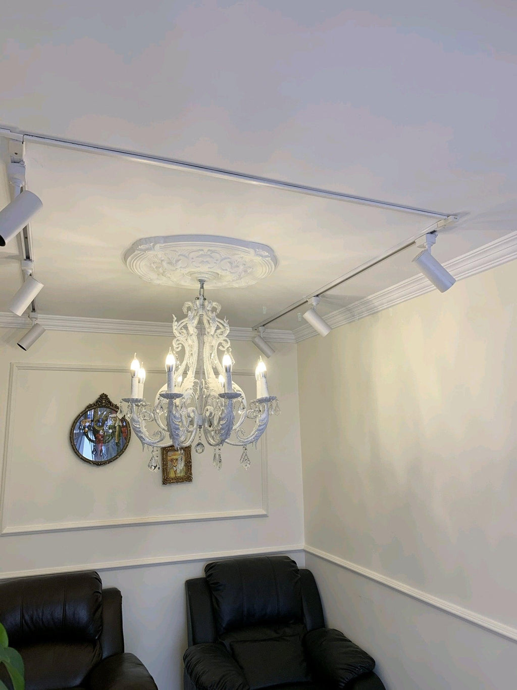 Lustra Suspension Lampe Porte-Bougie Perles de Cristal - Neutralighting