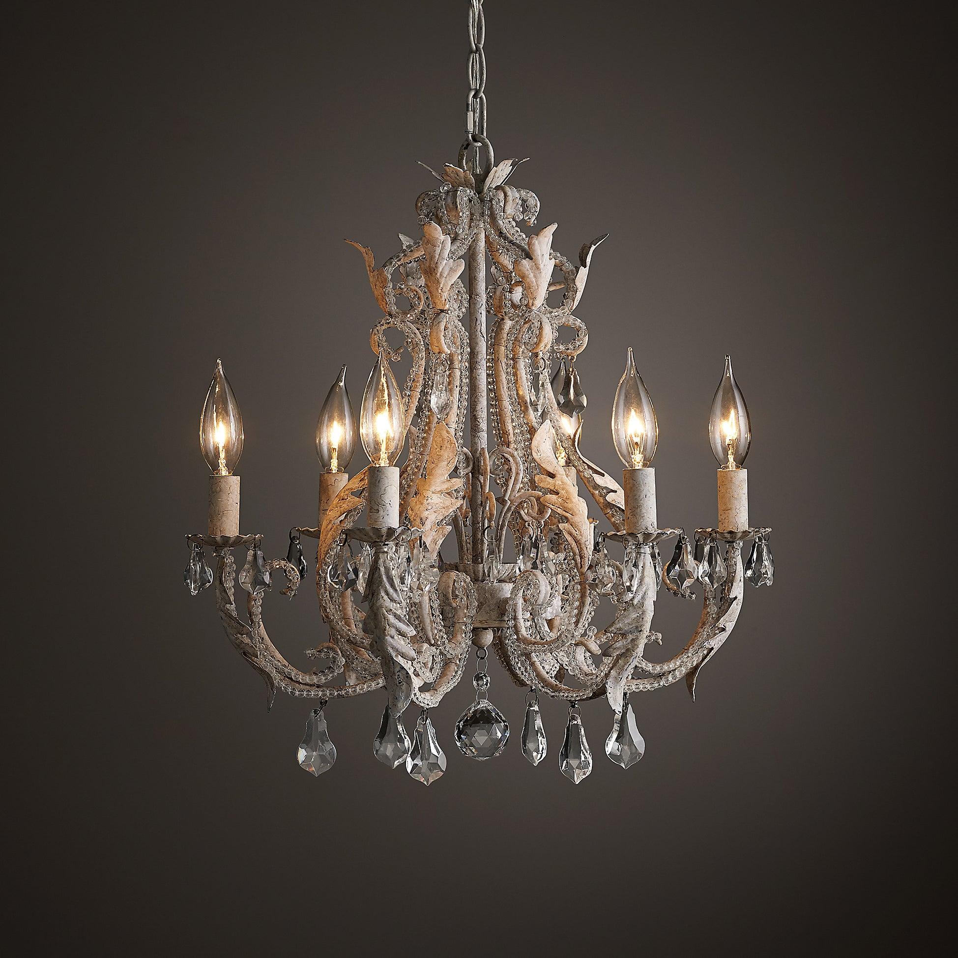 Lustra Suspension Lampe Porte-Bougie Perles de Cristal - Neutralighting