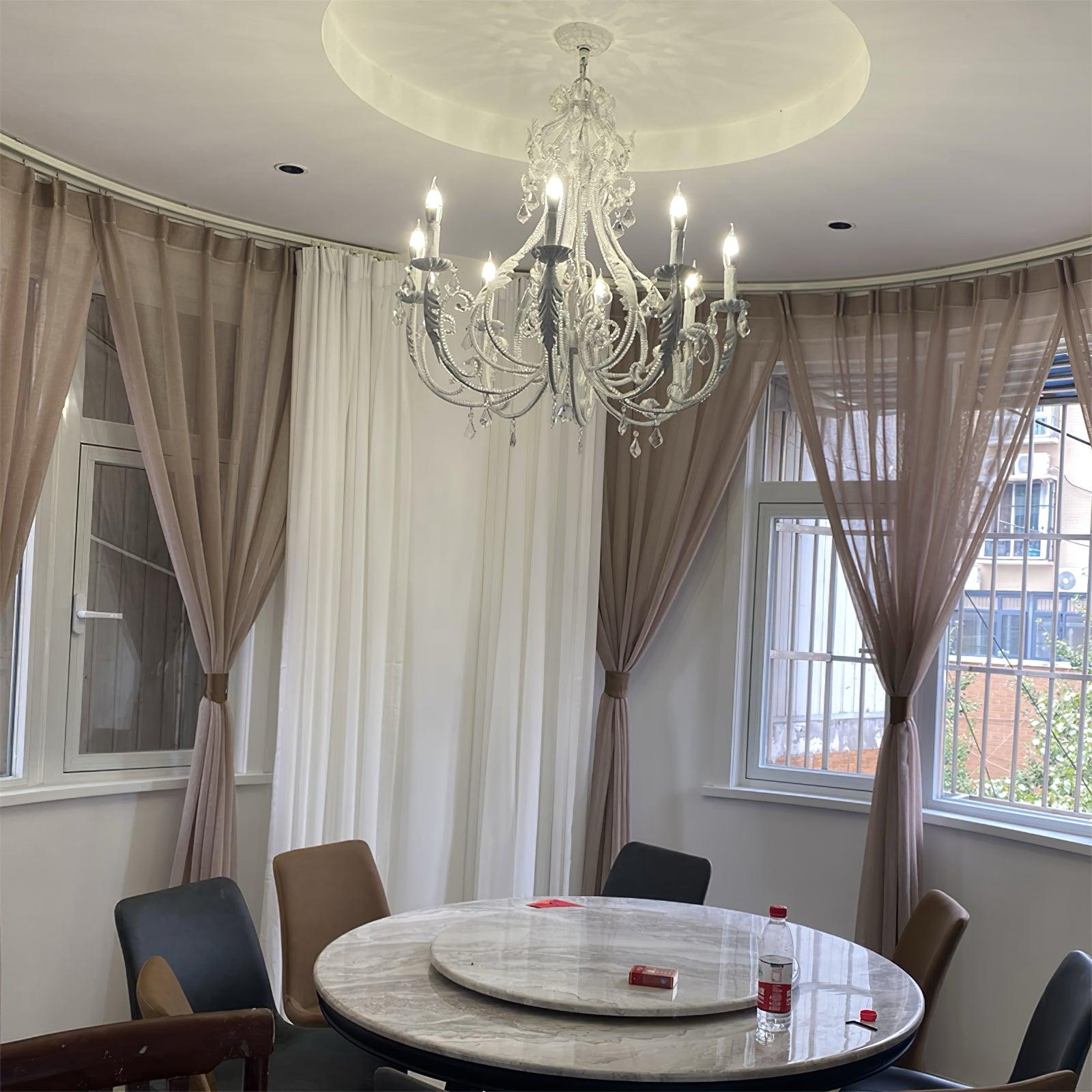 Lustra Suspension Lampe Porte-Bougie Perles de Cristal - Neutralighting
