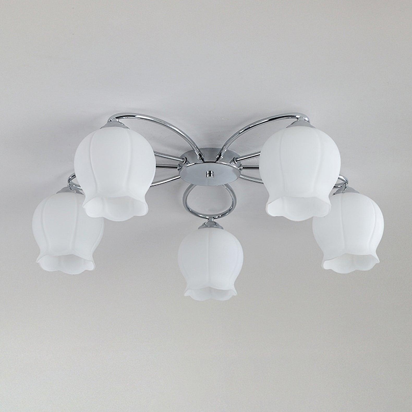 Oldore Lampe Plafonnier en Verre Floral Élégance Premium - Neutralighting