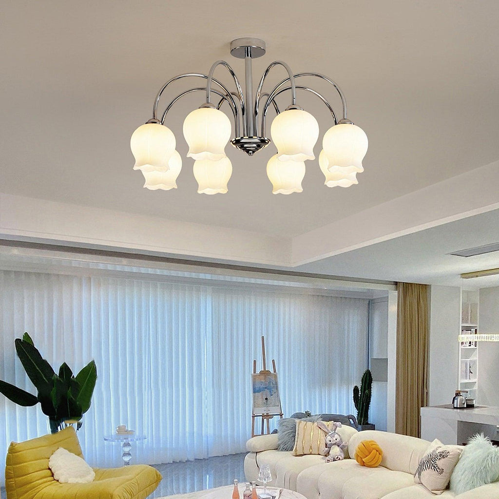 Aurora Chandelier en Verre Floral - Neutralighting