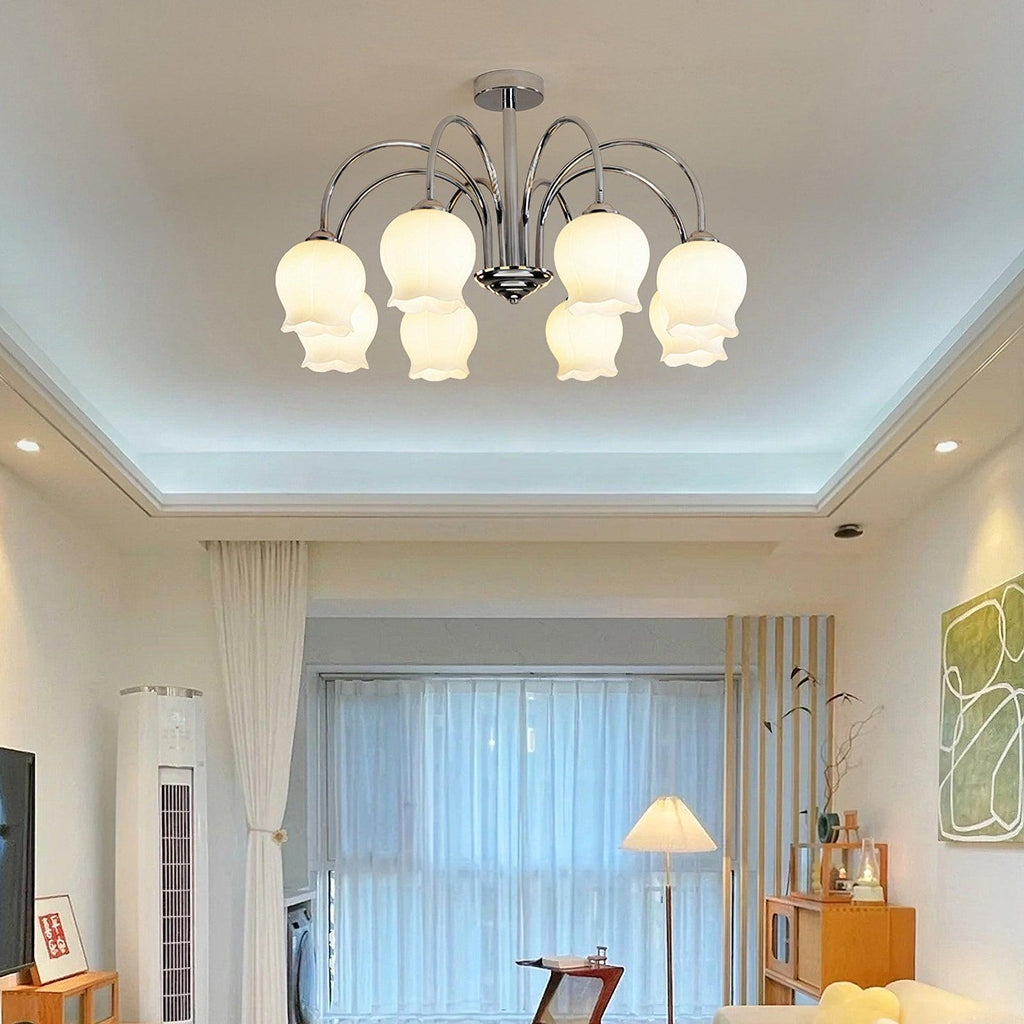 Aurora Chandelier en Verre Floral - Neutralighting