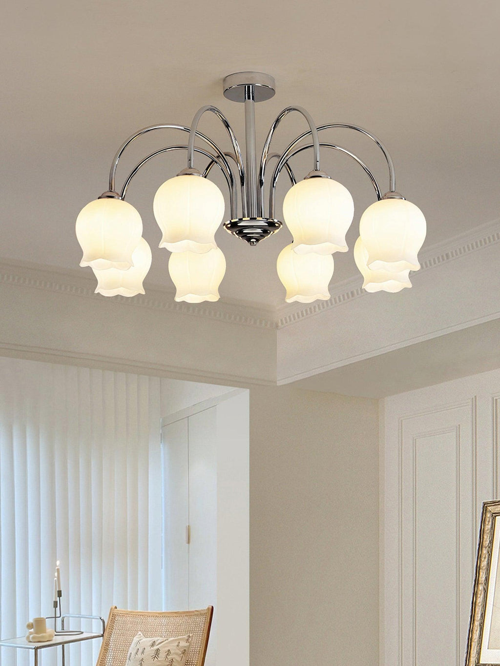 Aurora Chandelier en Verre Floral - Neutralighting