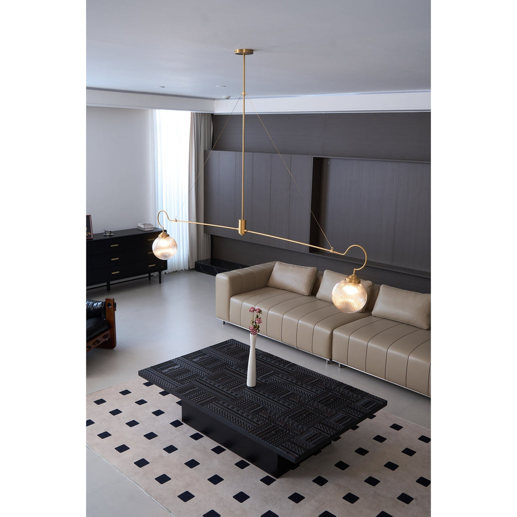 Vavenia Lustre Laiton Verre Moderne Minimaliste - Neutralighting