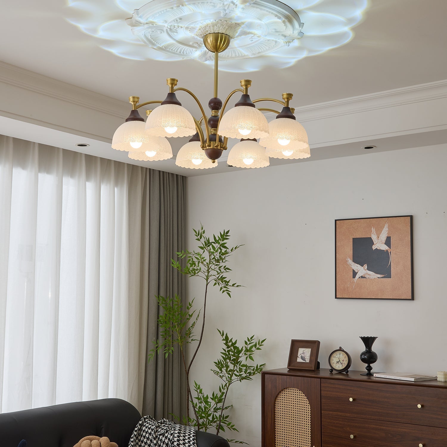 Vosolir Chandelier en Bois Élégance Traditionnelle - Neutralighting
