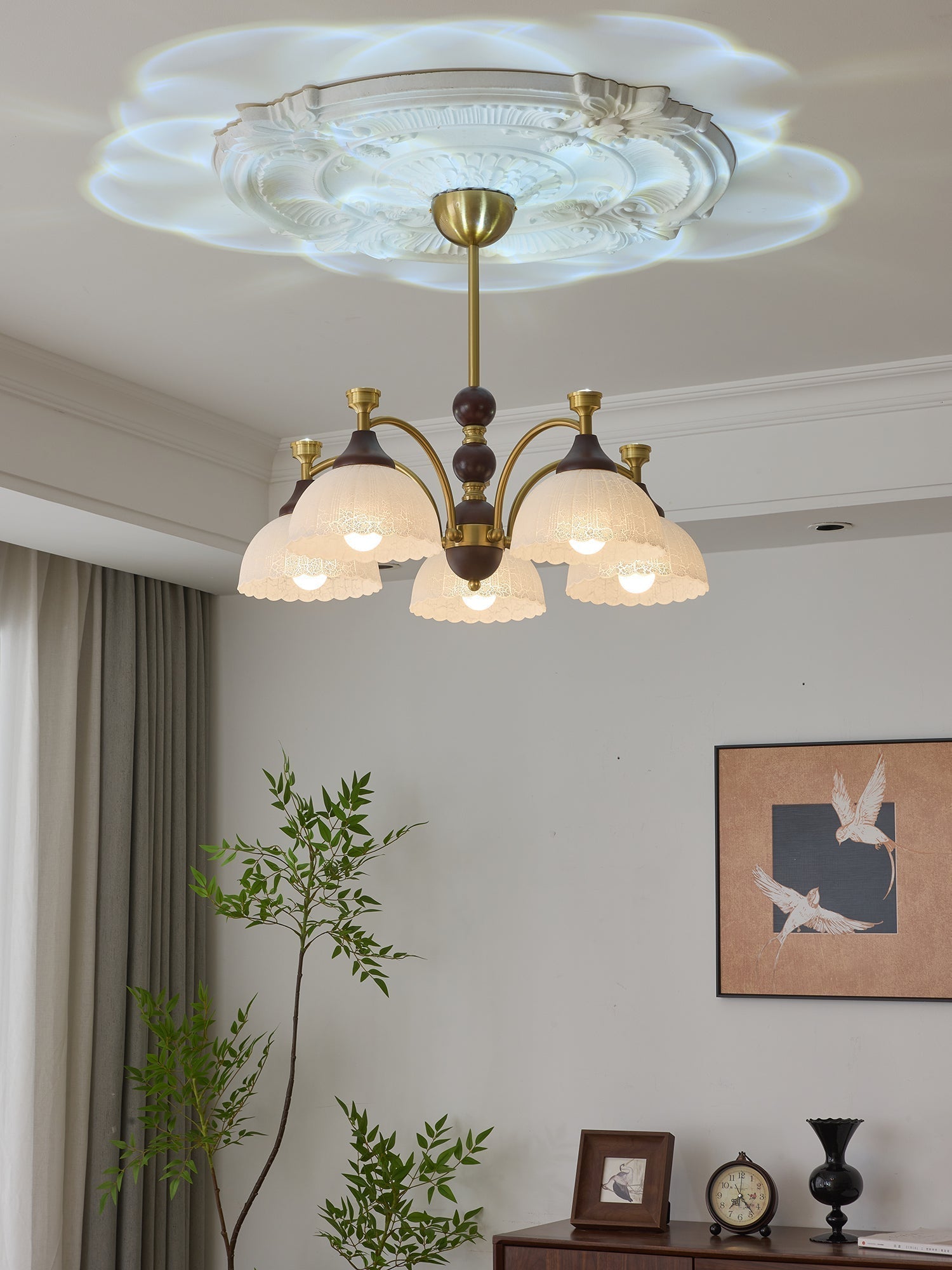 Vosolir Chandelier en Bois Élégance Traditionnelle - Neutralighting