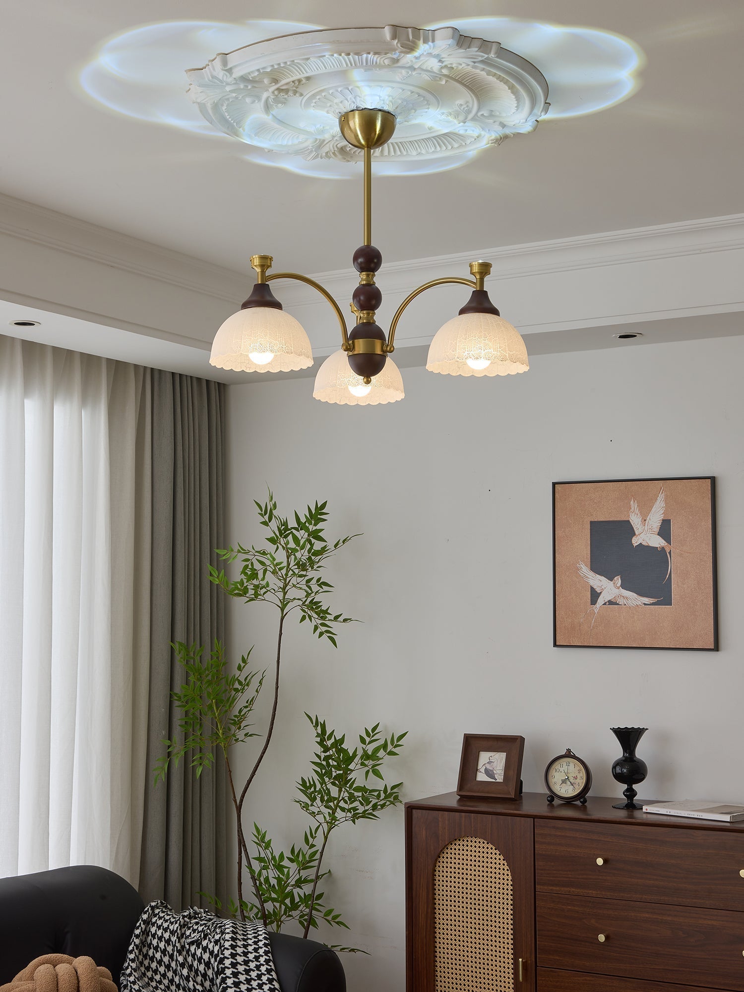 Vosolir Chandelier en Bois Élégance Traditionnelle - Neutralighting