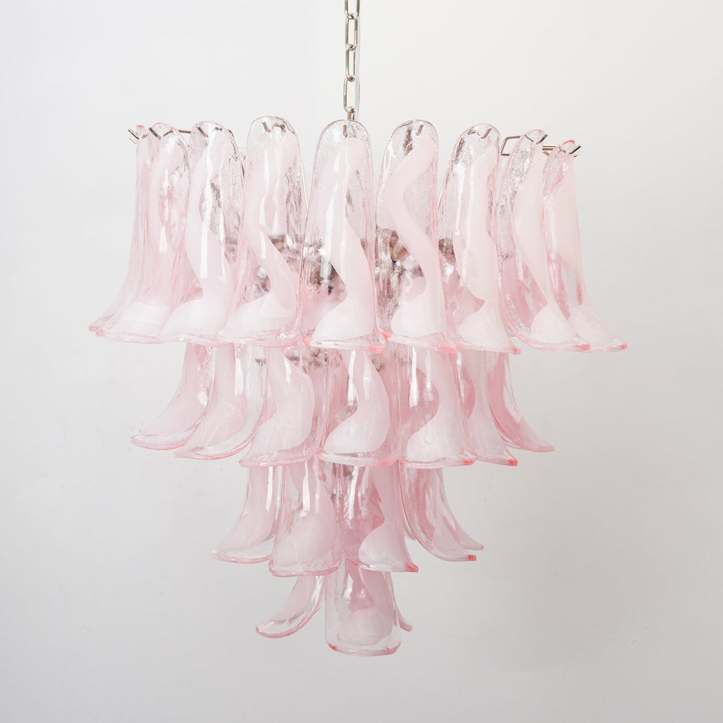 Aurora Lustre Rose Murano Lys Pétale Cascadant Florale Classique - Neutralighting