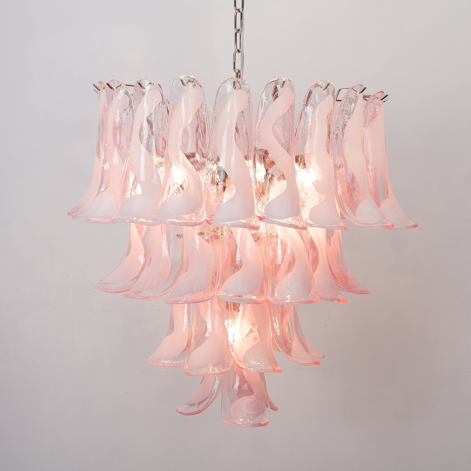 Aurora Lustre Rose Murano Lys Pétale Cascadant Florale Classique - Neutralighting