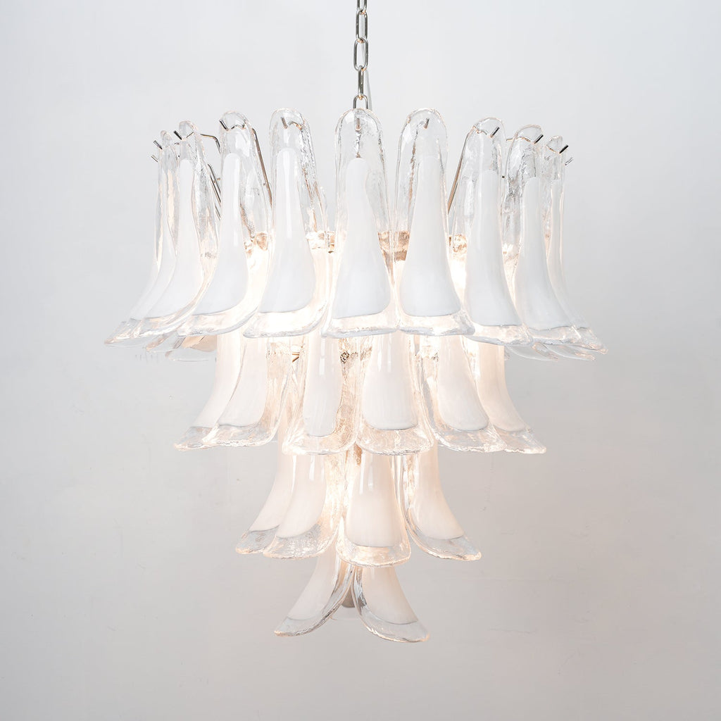 Aurora Lustre Rose Murano Lys Pétale Cascadant Florale Classique - Neutralighting