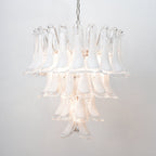 Aurora Lustre Rose Murano Lys Pétale Cascadant Florale Classique - Neutralighting
