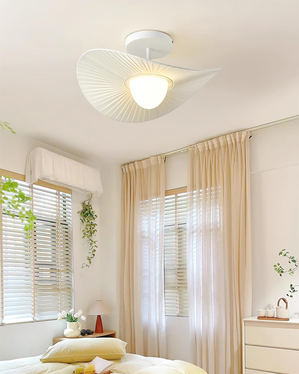 Florina Plafonnier Plissé Tissu Sculptural - Neutralighting