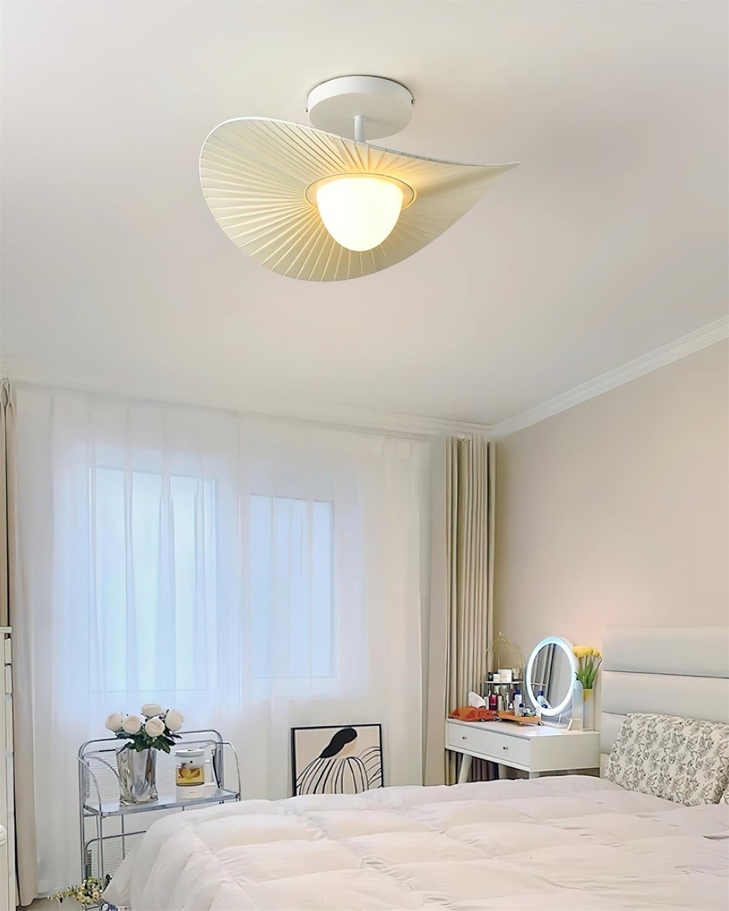 Florina Plafonnier Plissé Tissu Sculptural - Neutralighting