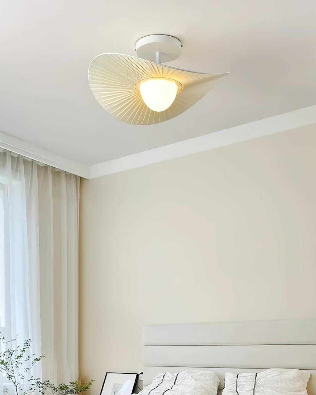 Florina Plafonnier Plissé Tissu Sculptural - Neutralighting