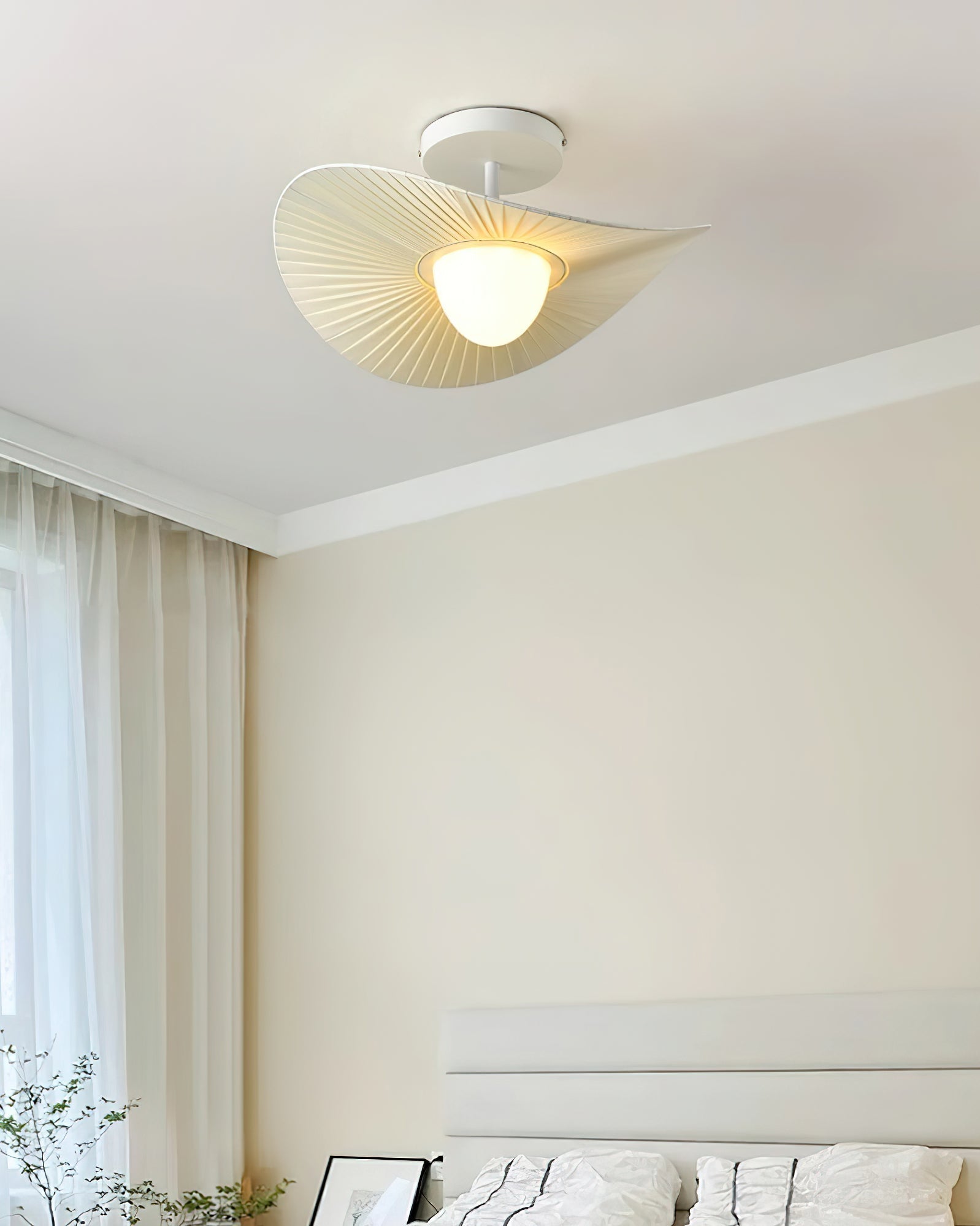 Florina Plafonnier Plissé Tissu Sculptural - Neutralighting