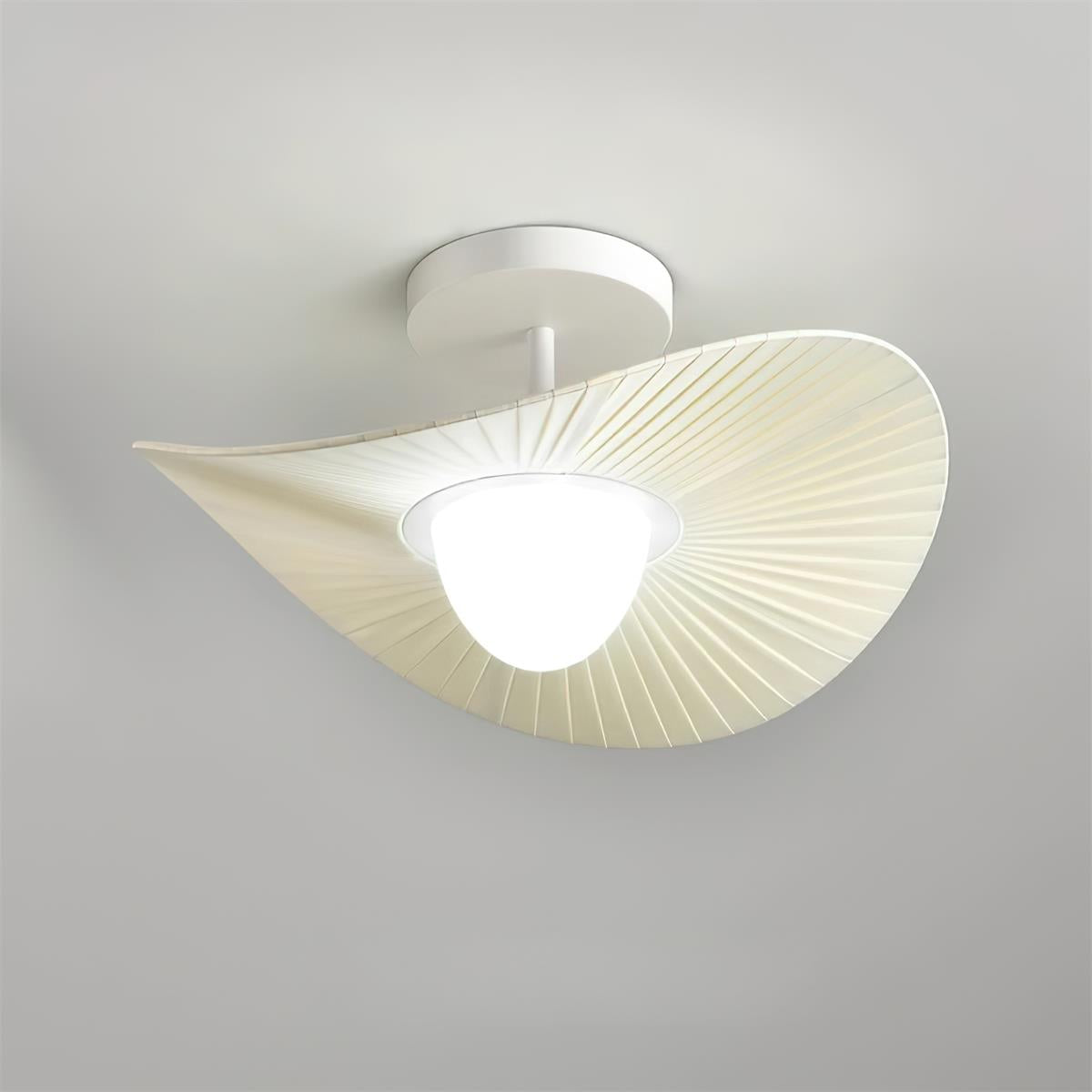 Florina Lumière de Plafond en Tissu à Rayures en Forme de Ventilateur Minimaliste - Neutralighting