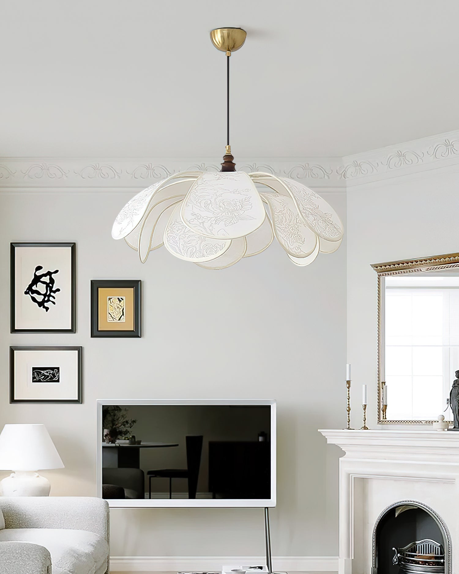 Savoy Lampe Pendentive Abat-jour en Tissu - Neutralighting