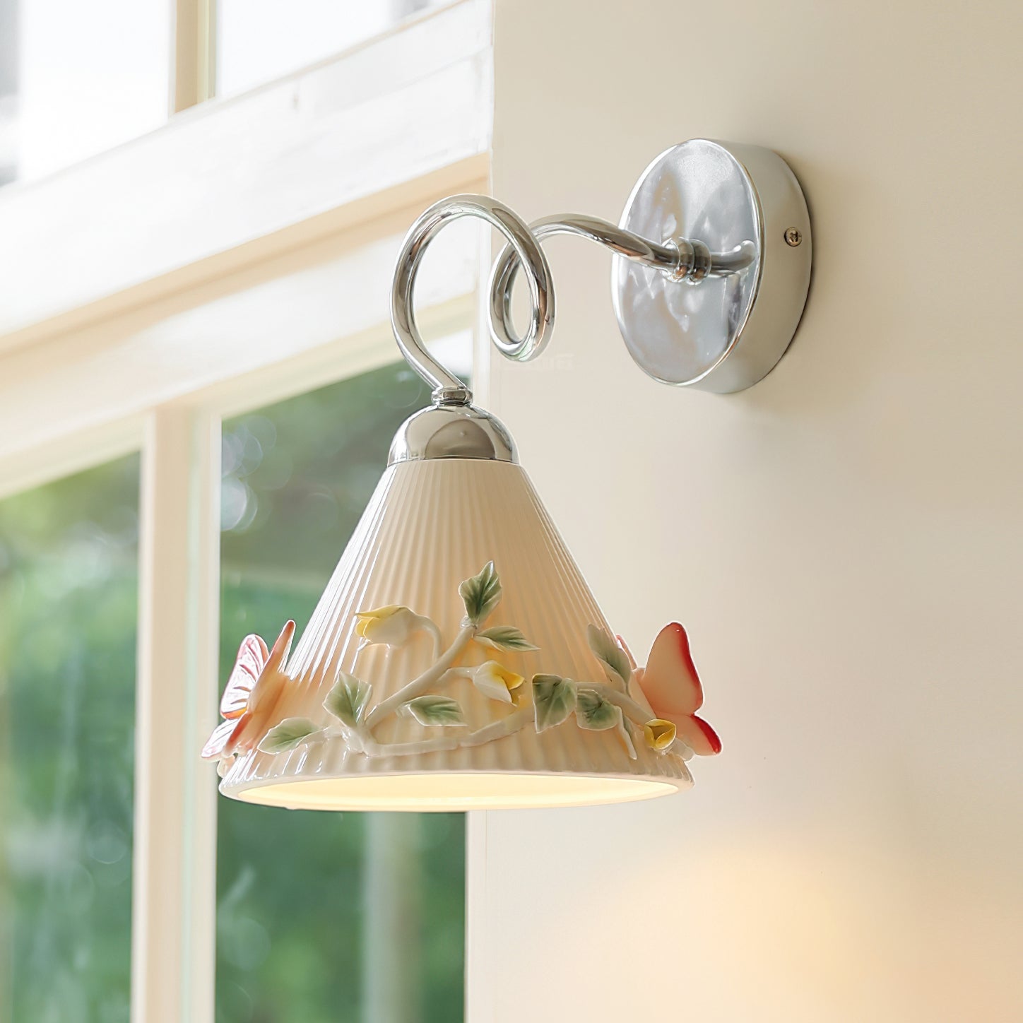 Florynna Applique Murale Pliée Floral Papillon - Neutralighting