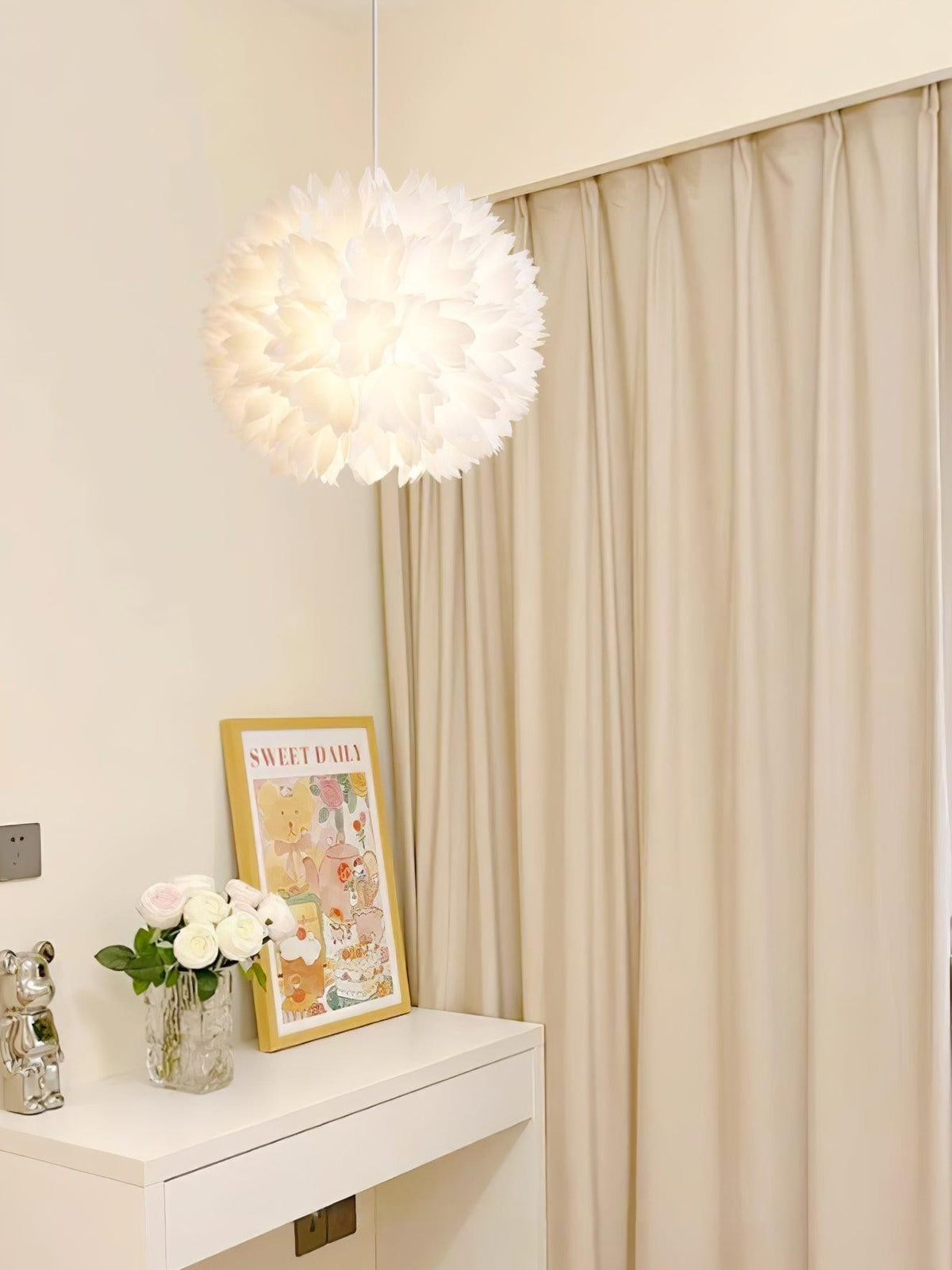 Celaeisra Lampe Pendante Ball Flowers Art Nordic - Neutralighting