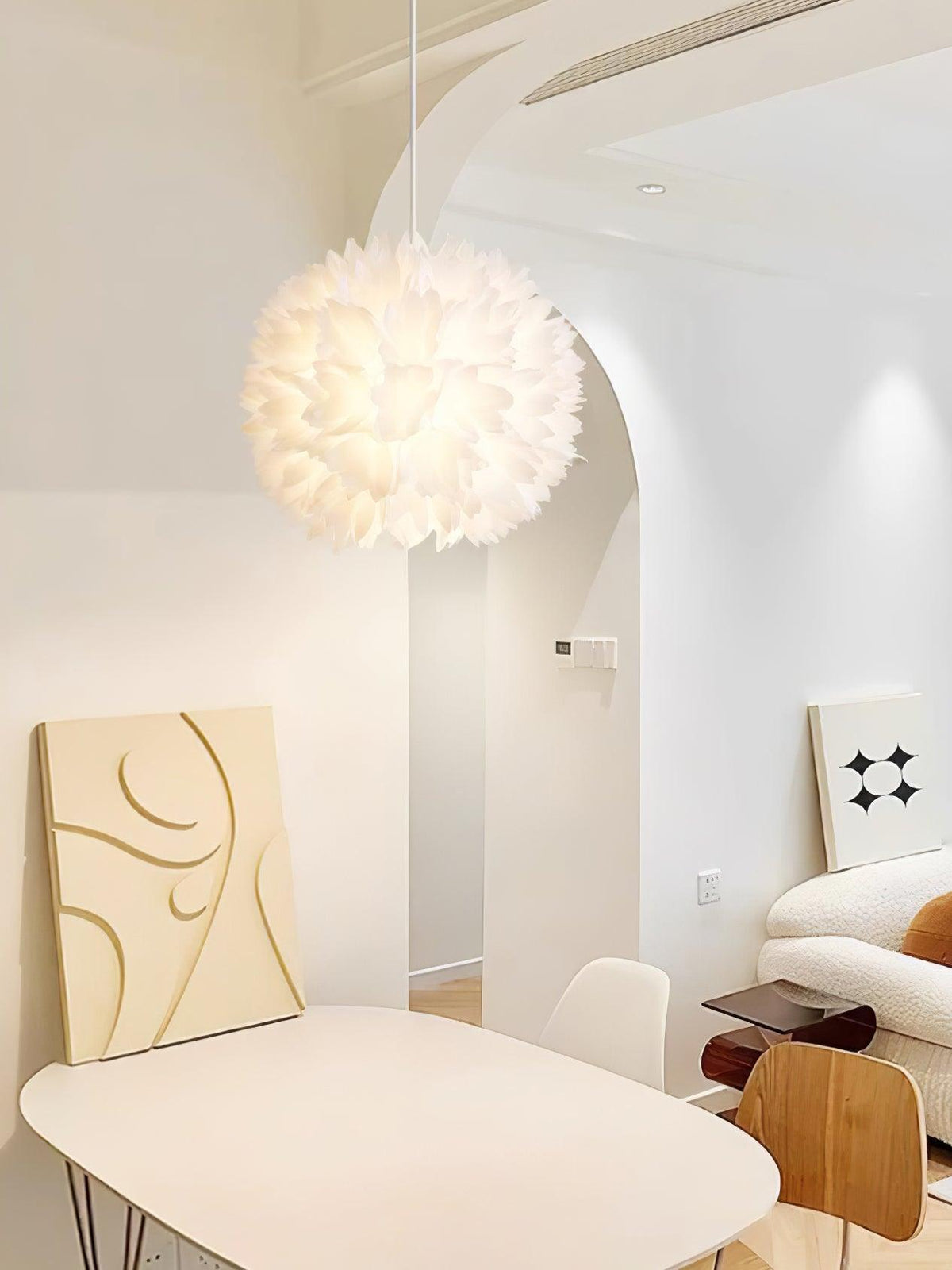 Celaeisra Lampe Pendante Ball Flowers Art Nordic - Neutralighting