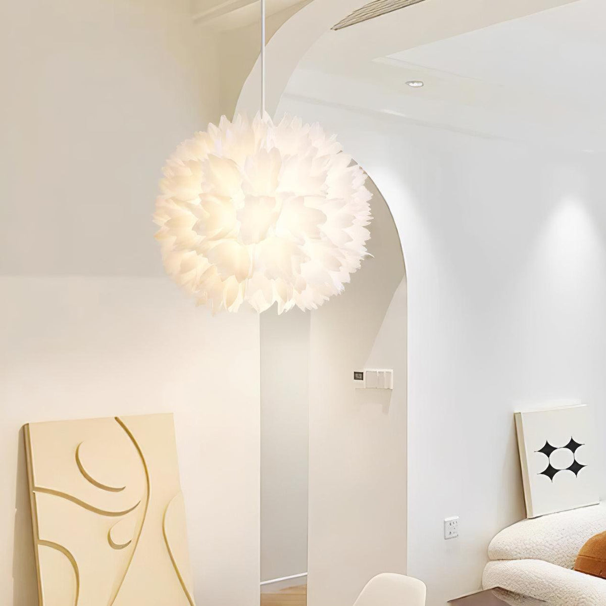 Celaeisra Lampe Pendante Ball Flowers Art Nordic - Neutralighting