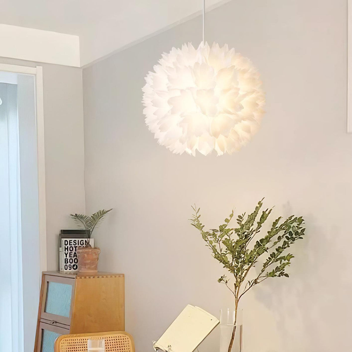 Celaeisra Lampe Pendante Ball Flowers Art Nordic - Neutralighting