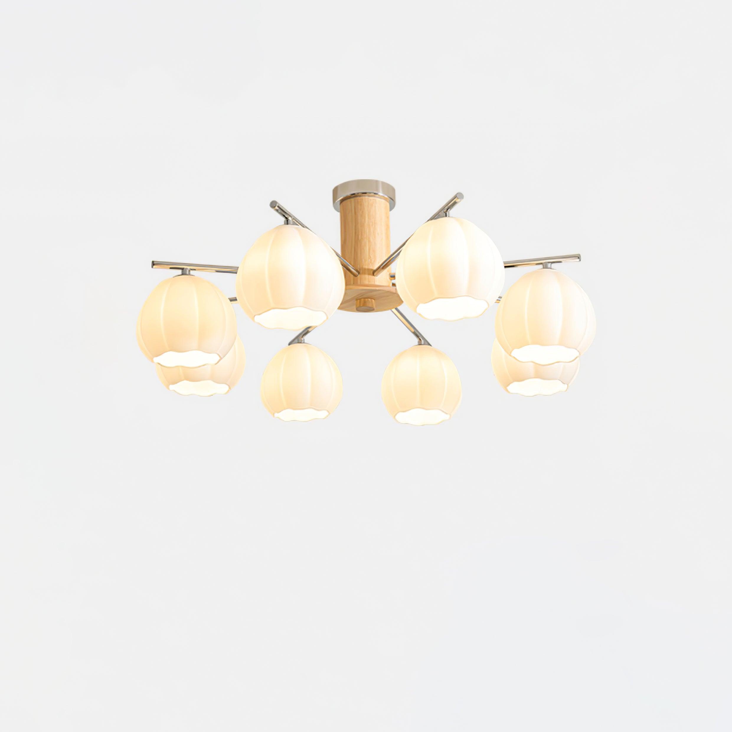 Ezoror Plafonnier Verre Bourgeons Fleur Art Nordique - Neutralighting