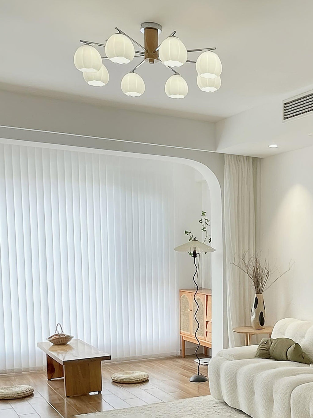 Ezoror Plafonnier Verre Bourgeons Fleur Art Nordique - Neutralighting