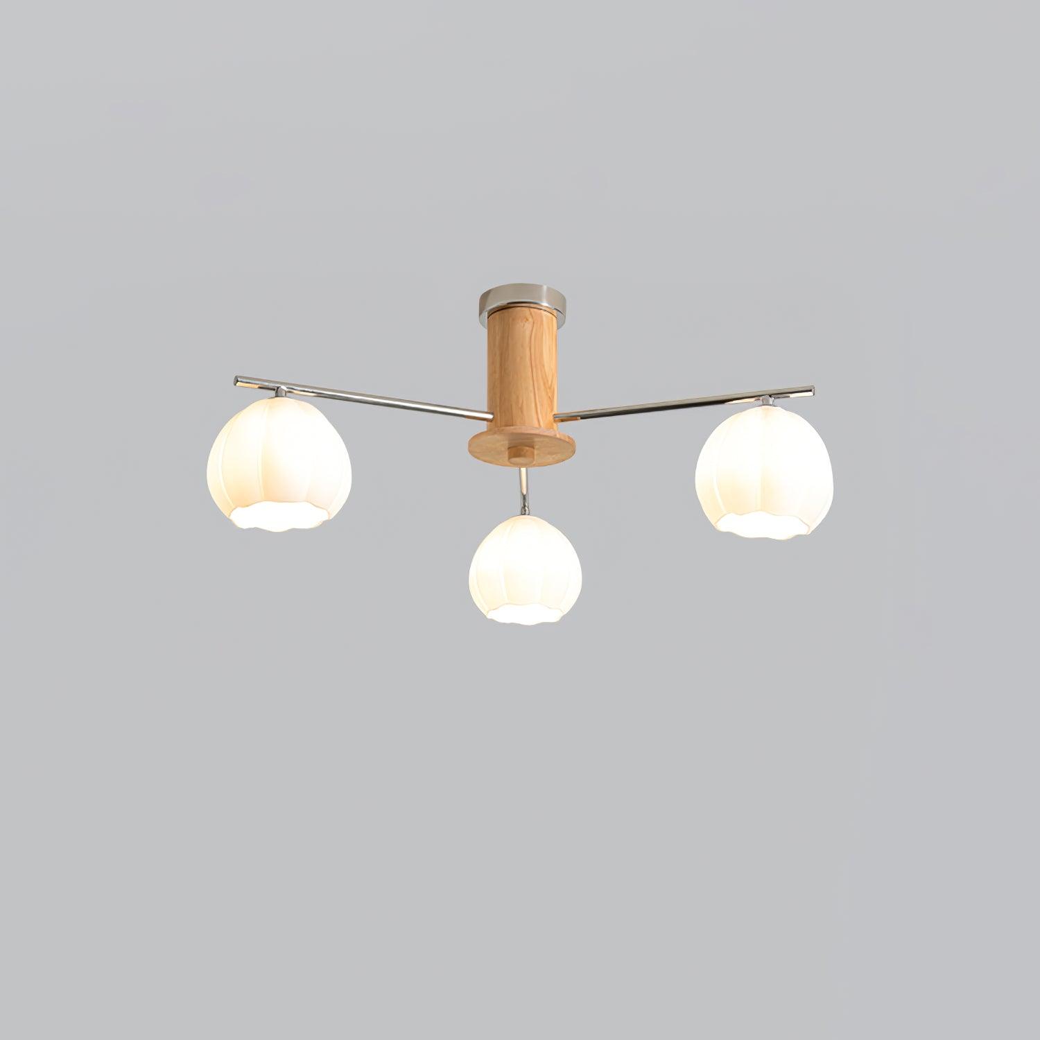 Ezoror Plafonnier Verre Bourgeons Fleur Art Nordique - Neutralighting