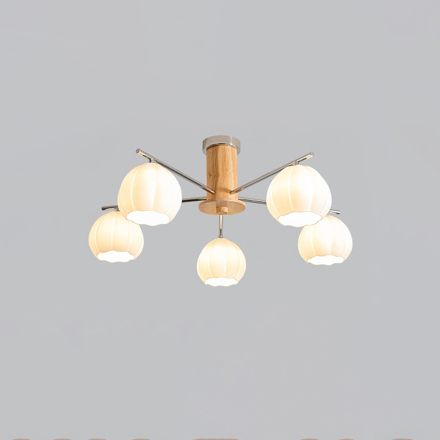 Ezoror Plafonnier Verre Bourgeons Fleur Art Nordique - Neutralighting