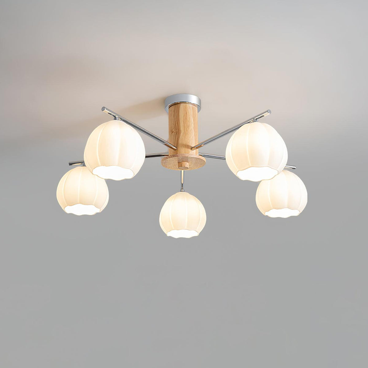 Ezoror Plafonnier Verre Bourgeons Fleur Art Nordique - Neutralighting