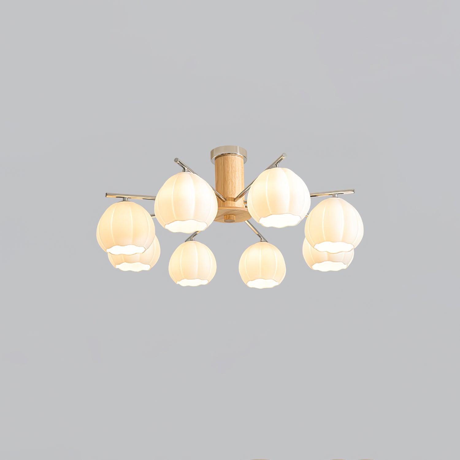 Ezoror Plafonnier Verre Bourgeons Fleur Art Nordique - Neutralighting