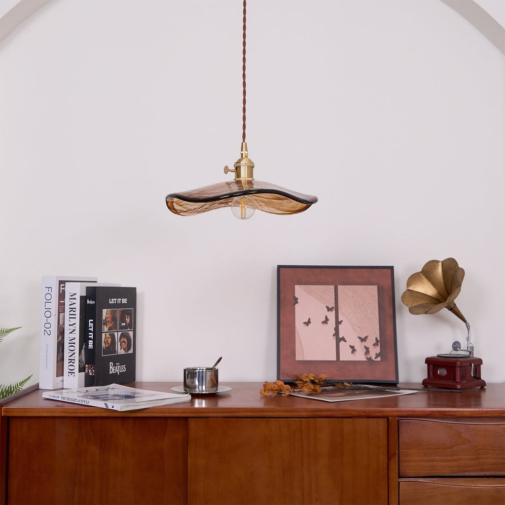 Utalira Lampe Pendante Moderne en Laiton et Verre - Neutralighting