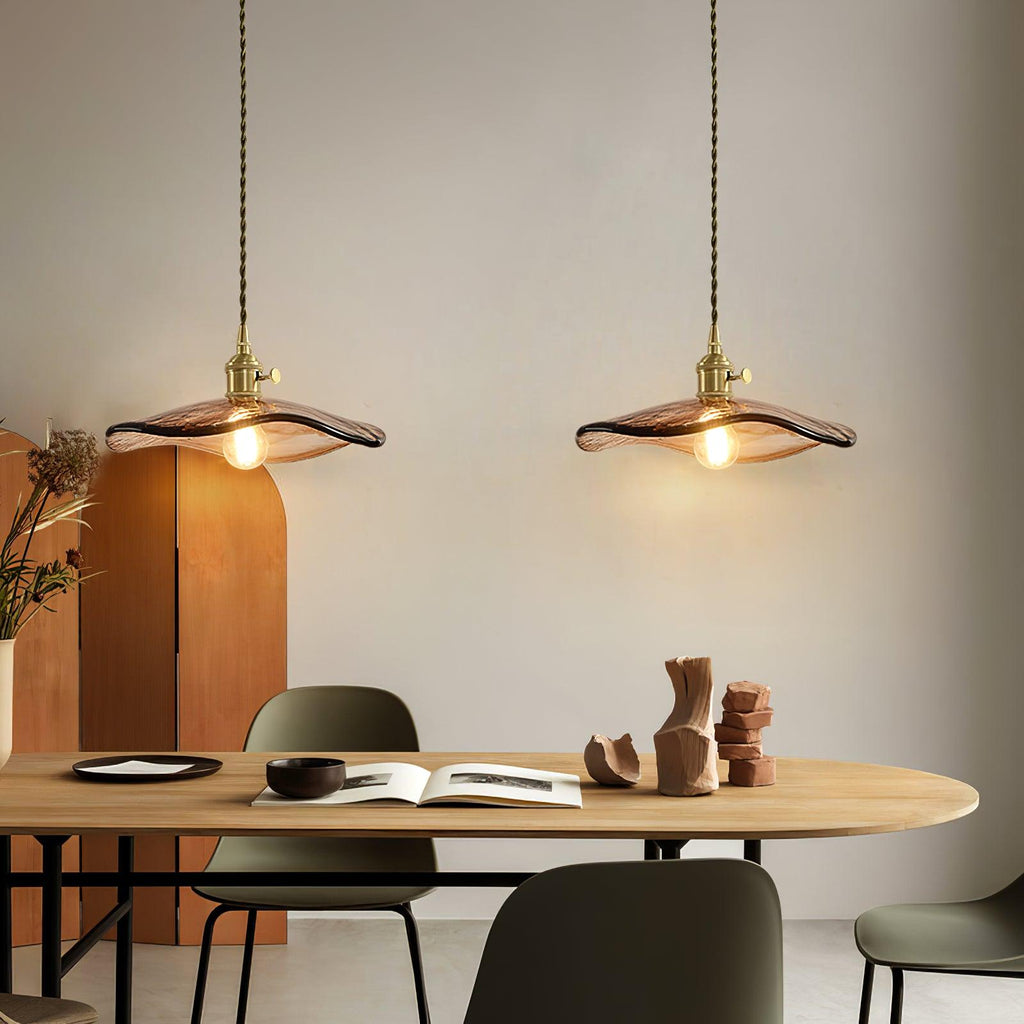 Utalira Lampe Pendante Moderne en Laiton et Verre - Neutralighting