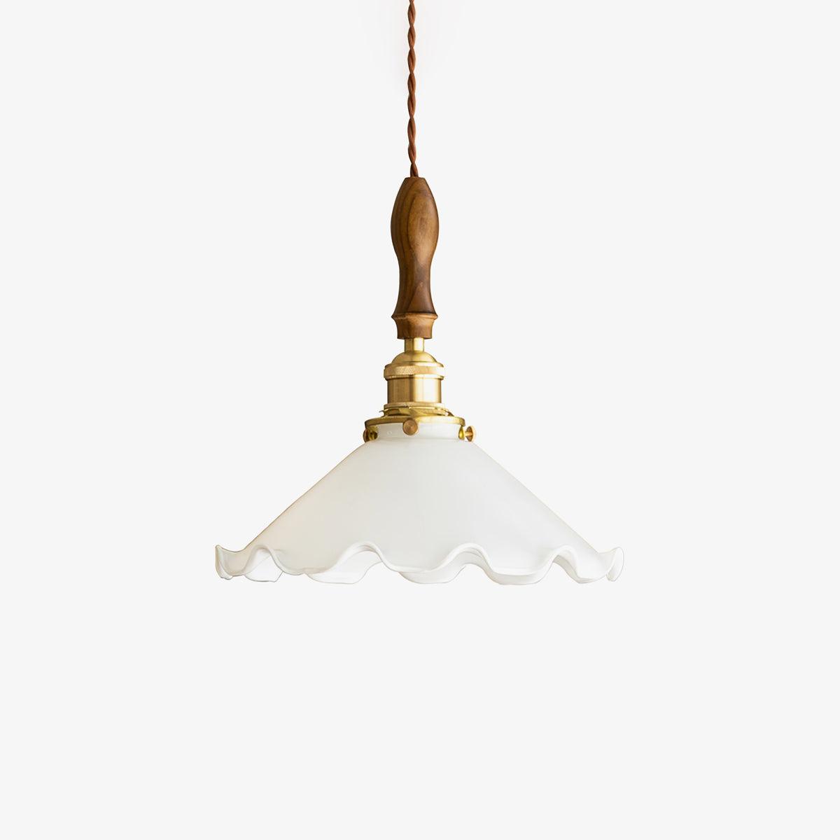 Solara Suspension en Verre Abat-jour Ondulé Vintage - Neutralighting