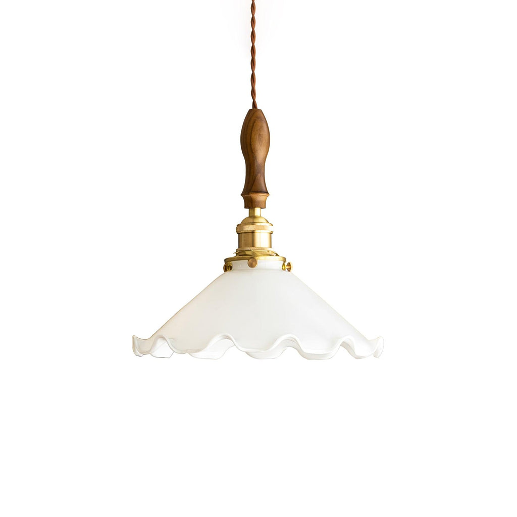 Solara Suspension en Verre Abat-jour Ondulé Vintage - Neutralighting