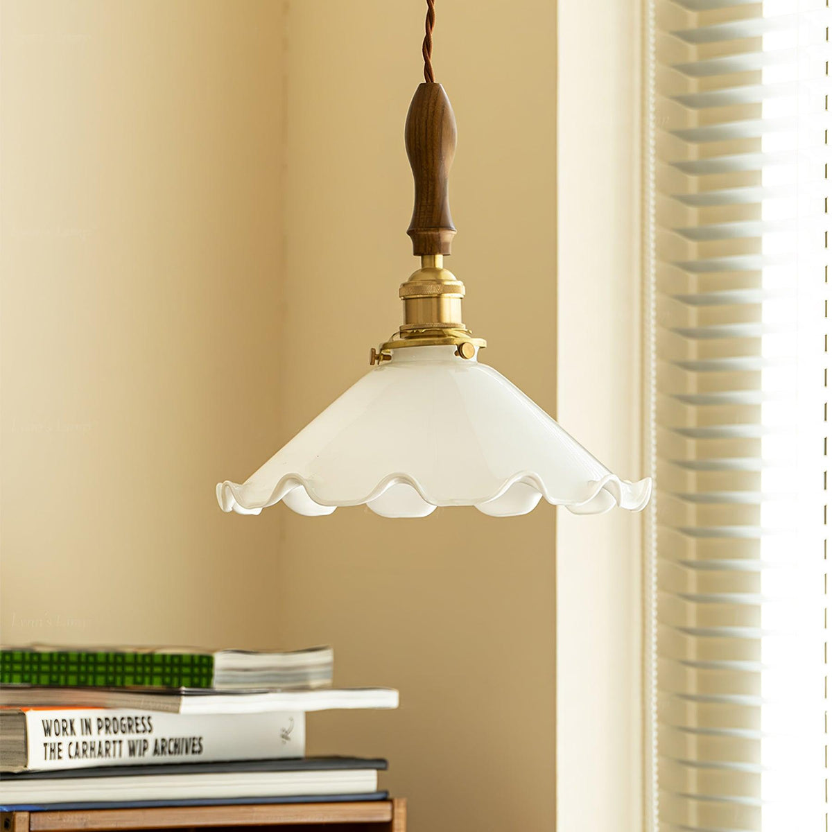Solara Suspension en Verre Abat-jour Ondulé Vintage - Neutralighting