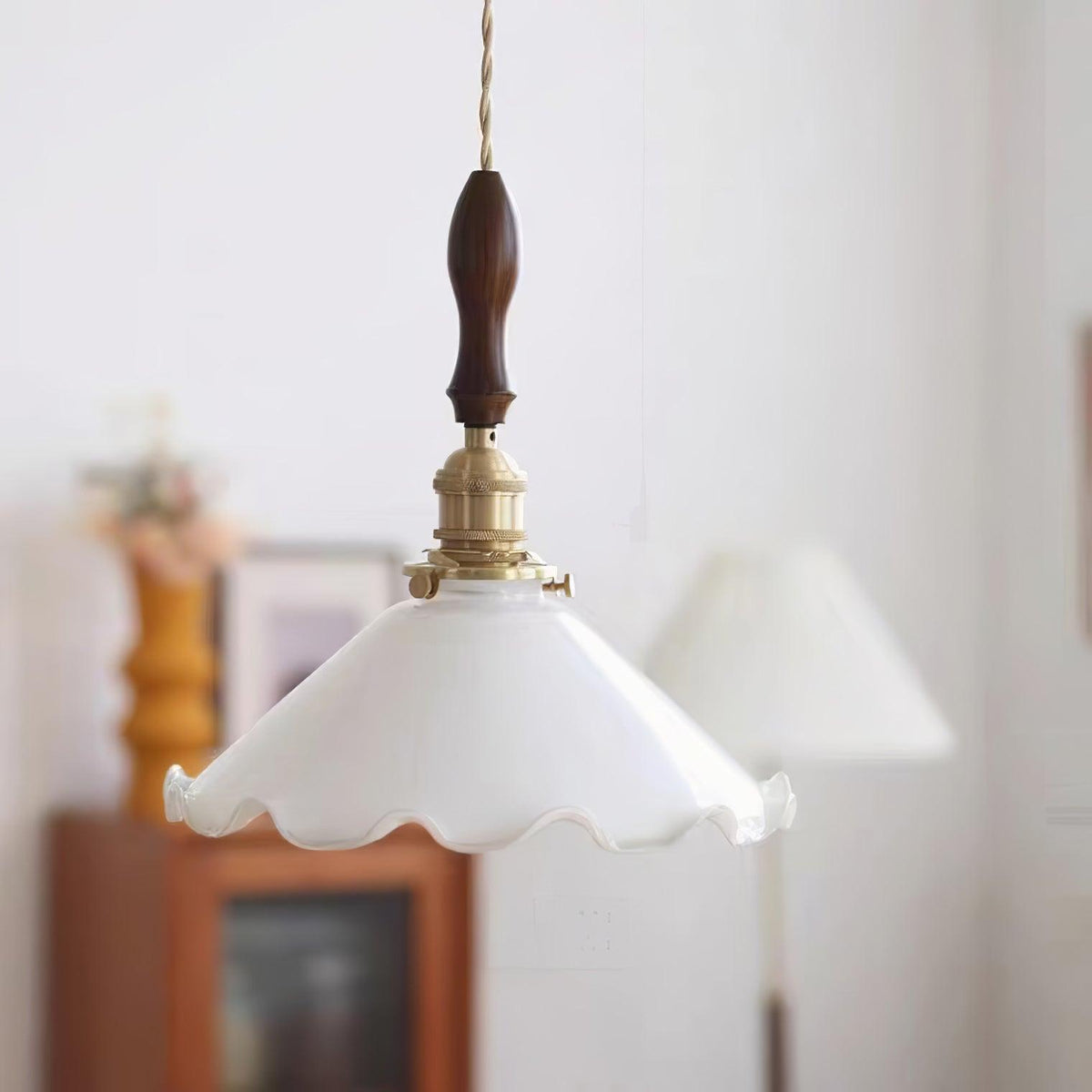 Solara Suspension en Verre Abat-jour Ondulé Vintage - Neutralighting