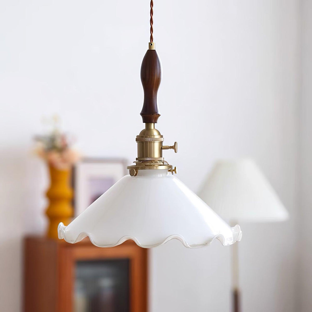 Solara Suspension en Verre Abat-jour Ondulé Vintage - Neutralighting