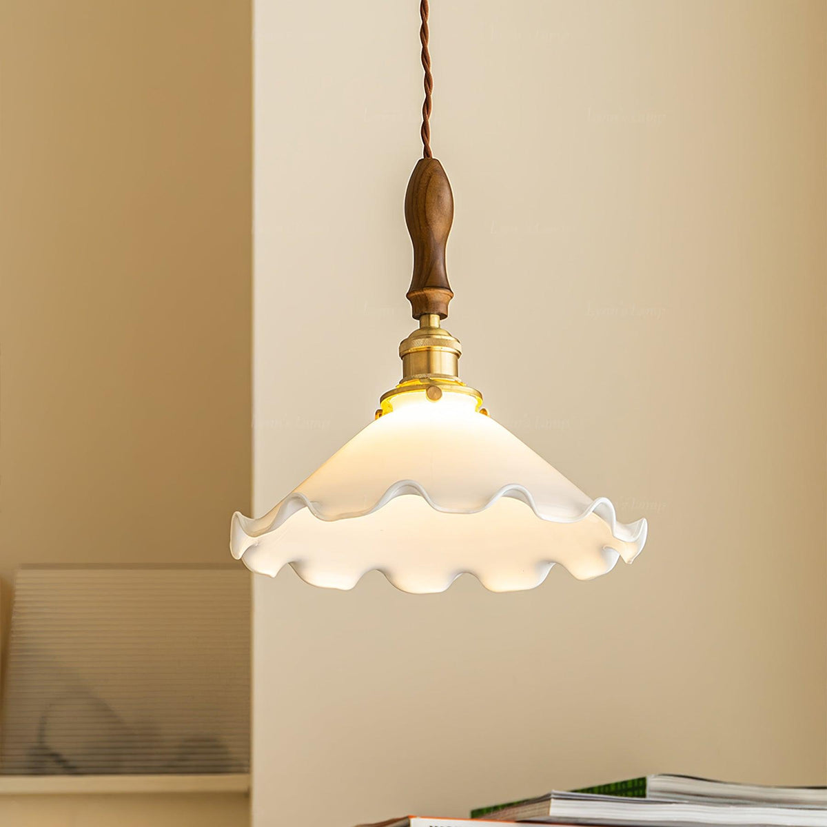 Solara Suspension en Verre Abat-jour Ondulé Vintage - Neutralighting