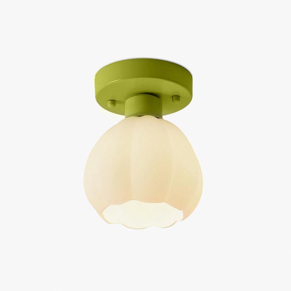 Zevinora Plafonnier Semi-En Verre Fleur - Neutralighting